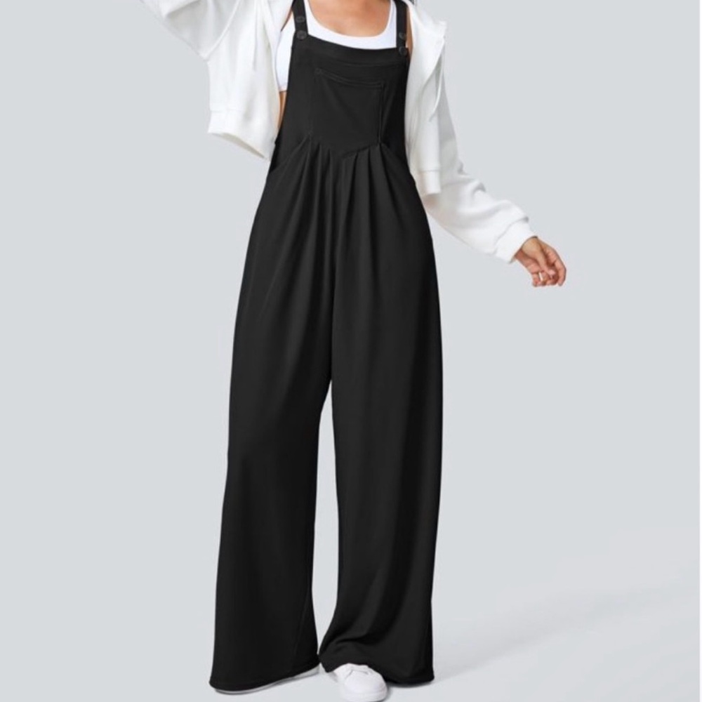 HALARA Black Wide-Leg Jumpsuit
